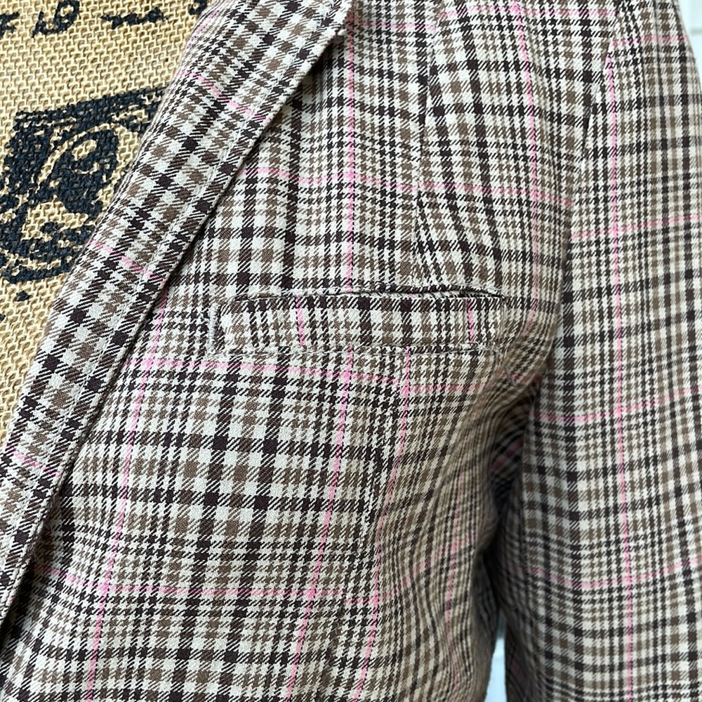 Roxy Plaid Suit Jacket Size Medium. - image 3